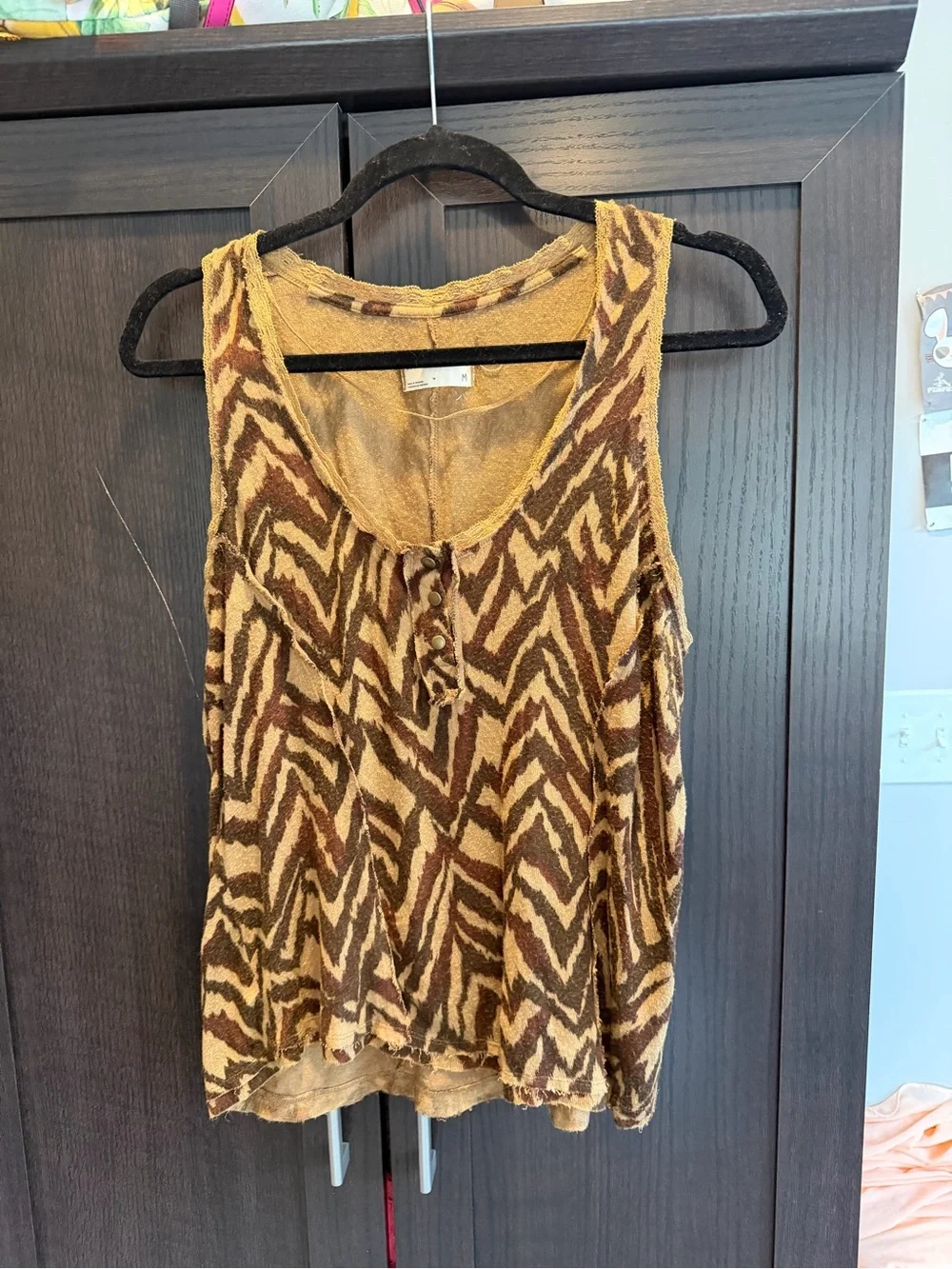 Free People Rebels Heart Tank Top M